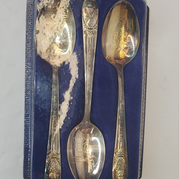 WM Rogers IS Silver Presidential Commemorative Spo - Picture 2 of 5